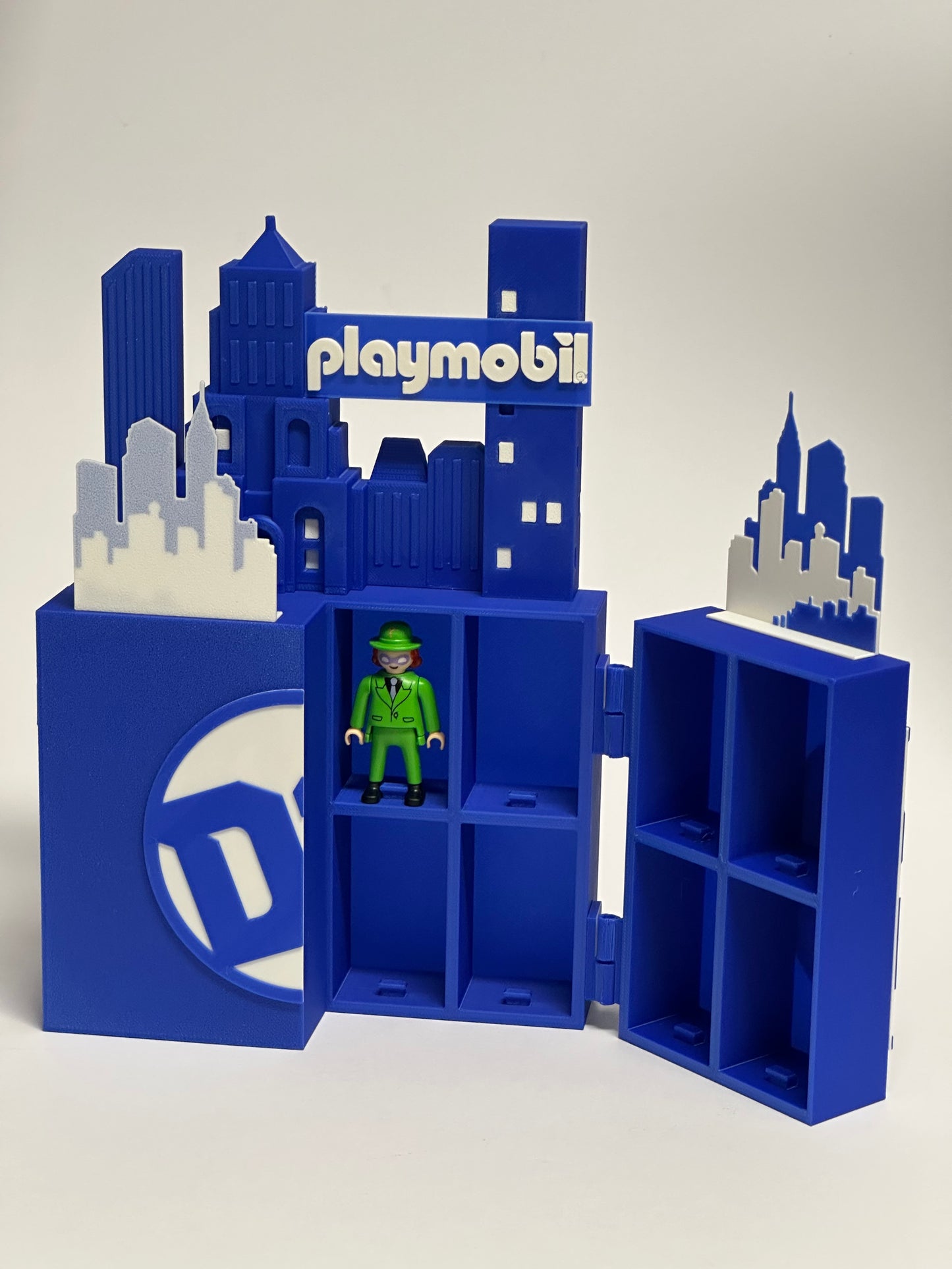 Espositore per Collezione DC Comics – Compatibile con 16 Supereroi Playmobil Kinder Sorpresa