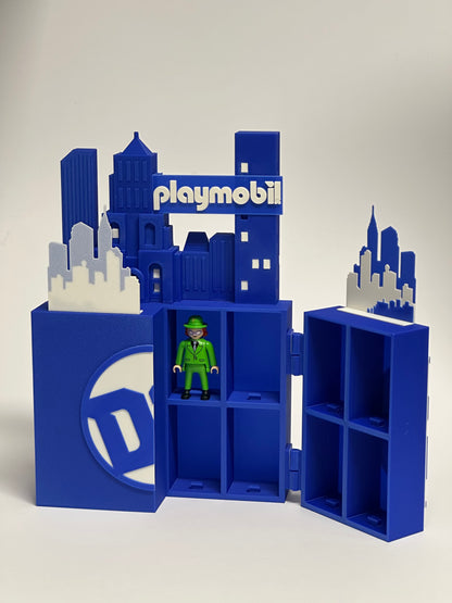 Espositore per Collezione DC Comics – Compatibile con 16 Supereroi Playmobil Kinder Sorpresa