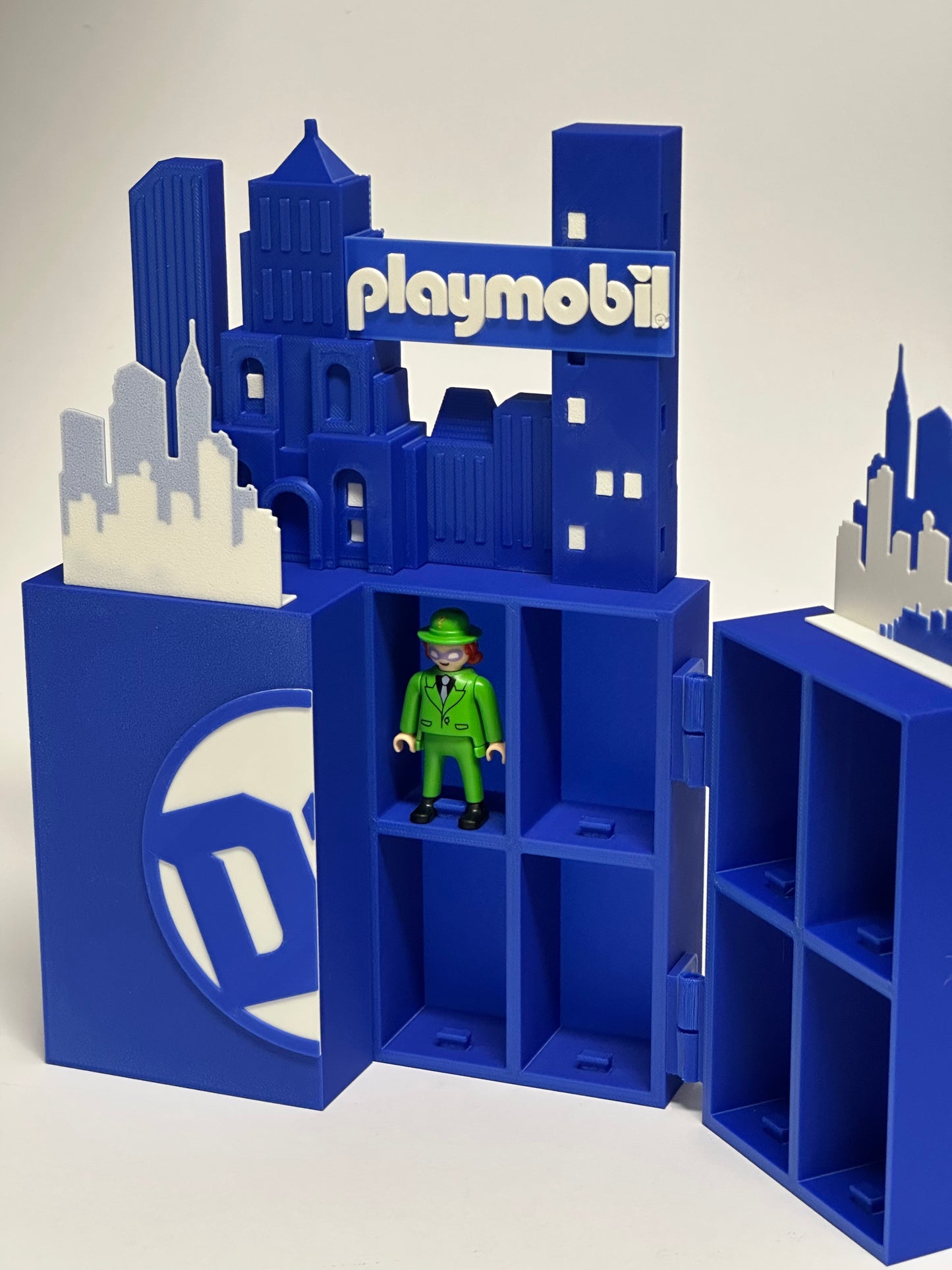 Espositore per Collezione DC Comics – Compatibile con 16 Supereroi Playmobil Kinder Sorpresa