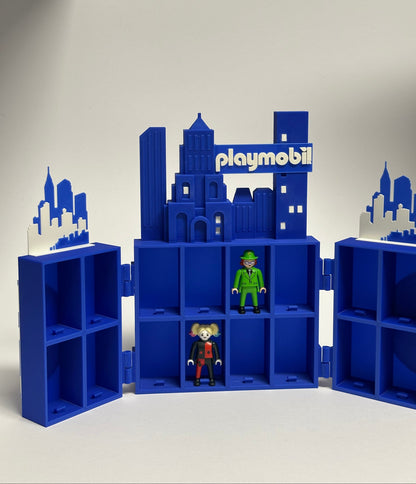 Espositore per Collezione DC Comics – Compatibile con 16 Supereroi Playmobil Kinder Sorpresa
